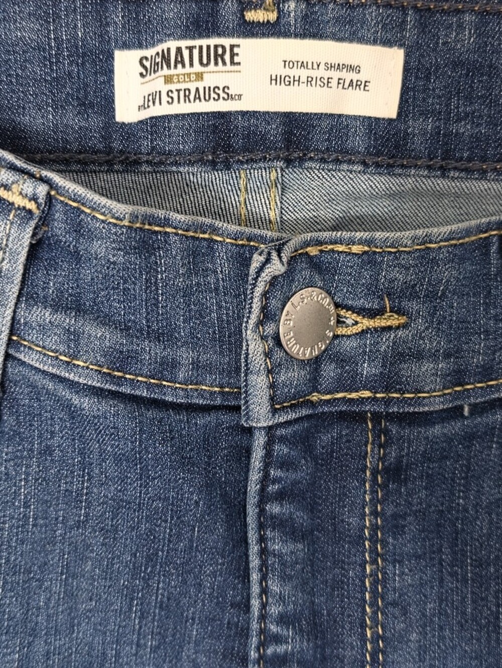 Levi's Blue Denim High-Rise Flare Jeans